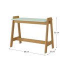 Ver imagem 3 de Mesa Escrivaninha Infantil Sofia Madeira Maçiça e 64cm Verde