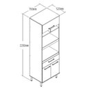 Ver imagem 2 de Cozinha Compacta 6 Peças Concept Prime Bege/Ipê/Cristalo