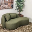Ver imagem 1 de Namoradeira Chaise Organico 1,56m Curvo Minimalista Sevilha Verde
