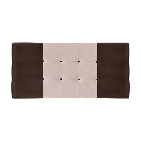 Painel Estofado Nina 164 Cm Cama Box Quarto Casal Queen Size Suede Marrom/bege Jbe Móveis