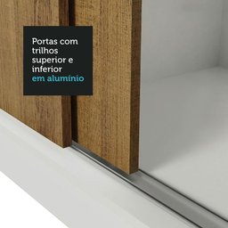 Guarda Roupa Casal Madesa Mônaco 3 Portas de Correr com Espelho - 8