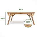 Ver imagem 6 de Mesa Articulada Multiuso Notebook Suporte Dobrável Infantil Café Cama Sofá Camping Madeira 70 cm