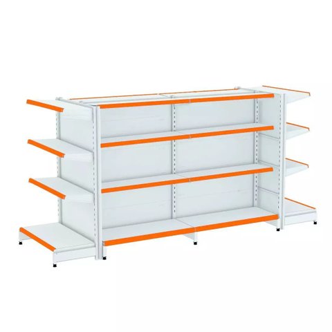 Gondola Centro 137 Fit Ate 2 Metros 2 Ponta Branco 24b Pe Laranja