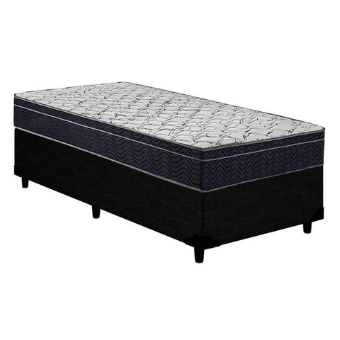 Cama Box Solteiro: Colchão Ortopédico Ortobom D45/EP Anatômico Airtech 150 Ortopilow + Base CRC Linh