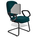 Ver imagem 2 de Cadeira Universitária com Prancheta Linha Blenda Verde