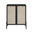 Ver imagem 3 de Cristaleira 2 Portas 93cm Palhinha Pé Madeira Oslo