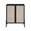 Ver imagem 3 de Cristaleira 2 Portas 93cm Palhinha Pé Madeira Oslo Preto/Nero