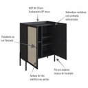 Ver imagem 6 de Cristaleira 2 Portas 93cm Palhinha Pé Madeira Oslo