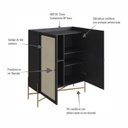 Ver imagem 6 de Cristaleira 2 Portas 93cm Palhinha Pé Metal Oslo