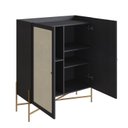 Ver imagem 5 de Cristaleira 2 Portas 93cm Palhinha Pé Metal Oslo Preto/Nero/Dourado