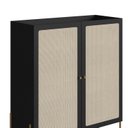 Ver imagem 7 de Cristaleira 2 Portas 93cm Palhinha Pé Metal Oslo Preto/Nero/Dourado