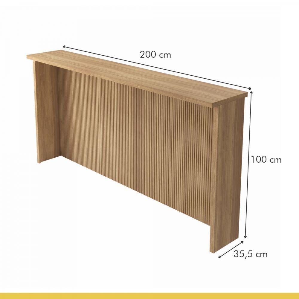 Painel Ilha Canelado 200cm 100% Mdf Nature - 6