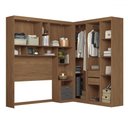 Ver imagem 3 de Guarda-roupa Casal Modulado Lugano 7 Portas 4 Gavetas Jatoba/grafite - Santos Andirá