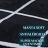 Coberta Infantil Solteiro Manta Xadrez Super Fofinha e Grossa Austin:preto - 4