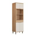Ver imagem 1 de Torre Quente Bless 4 Portas 1 Gaveta 100% Mdf 810015102 Jequitiba/off White Fosco - Linea Brasil