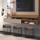 Ver imagem 3 de Puff Babu Preta Suede Mascavo Metal Móveis