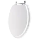 Ver imagem 3 de Assento Sanitario Poliester Antibacteriano Convencional Oval Branco Para Vaso Deca