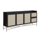 Ver imagem 5 de Buffet Aparador 3 Portas 2 Gavetas Palhinha Pé Metal Oslo