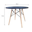 Ver imagem 2 de Conjunto Sala de Jantar Mesa Dsw 90cm Redonda com 4 Cadeiras Saarinen Dsw