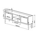 Ver imagem 4 de Rack para Tv até 65 Polegadas 2 Portas 183cm Palhinha Pé Madeira Oslo