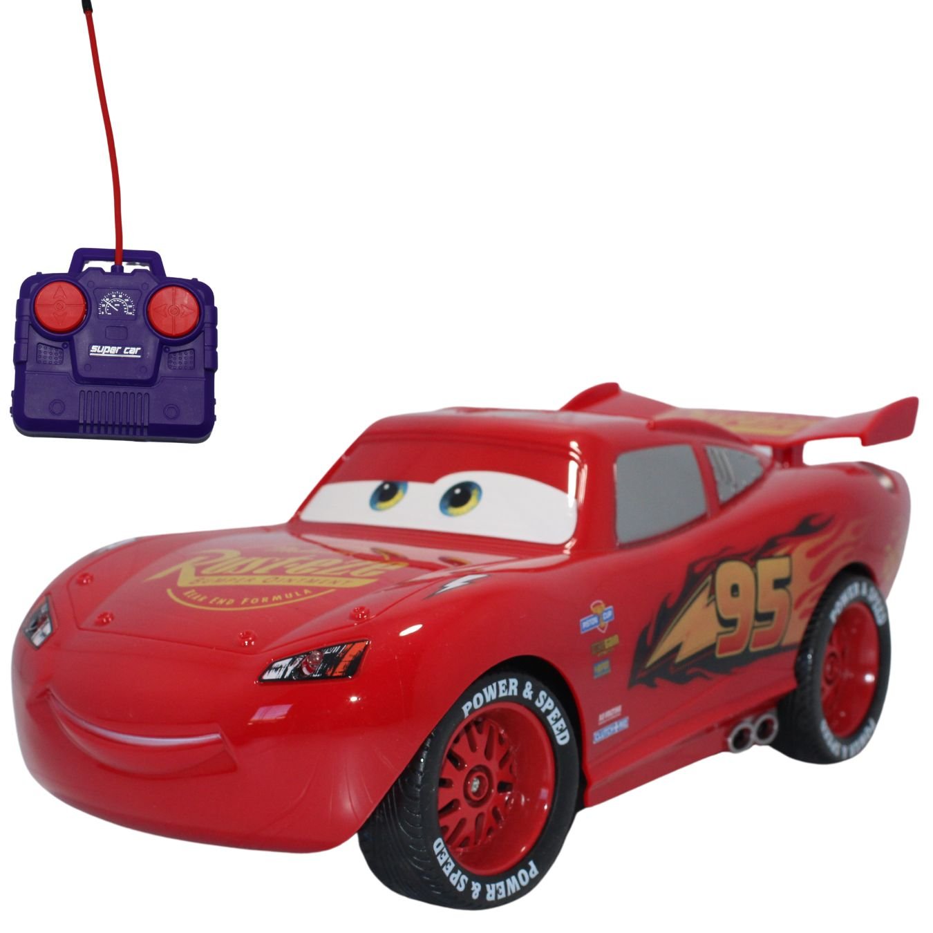 Brinquedo Carrinho de Controle Relâmpago Mcqueen Grande 30cm ...