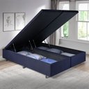 Ver imagem 1 de Cama Baú Queen 158cm X198cm em Suede Madeira em Eucalipto