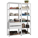 Ver imagem 3 de Guarda-Roupa Closet Modulado 2 Gavetas 9 Prateleiras 129 cm Valencia Madesa