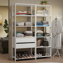 Ver imagem 1 de Guarda-Roupa Closet Modulado 2 Gavetas 9 Prateleiras 129 cm Valencia Madesa