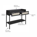 Ver imagem 7 de Aparador 2 Gavetas 103cm Palhinha Pé Madeira Oslo