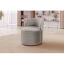 Ver imagem 1 de Poltrona Curva Moderna Brenda Design Arredondado Cinza