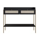 Ver imagem 3 de Aparador 2 Gavetas 103cm Palhinha Pé Metal Oslo