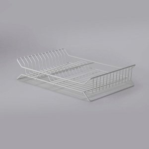 Escorredor de Louça para Bancada de 1 Nível Grande 14 Pratos : Inventia Aer : Cor: Branco