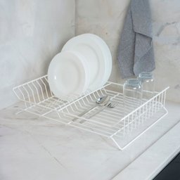 Escorredor de Louça para Bancada de 1 Nível Grande 14 Pratos : Inventia Aer : Cor: Branco - 2