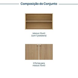 Módulo 70x40 2 Portas Frame Cabecasa madeiramadeira - 3