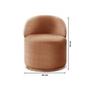 Ver imagem 4 de Poltrona Curva Moderna Brenda Design Arredondado Laranja
