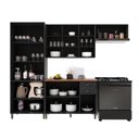 Ver imagem 3 de Armário de Cozinha Modulada Compacta Fidelitá Nara 100% MDF 4 Peças 280cm 12 Portas 2 Gavetas com