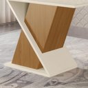 Ver imagem 6 de Mesa de Jantar 6 Lugares 160cm Vidro Canto Reto Valena Nature/off H02 - Mpozenato