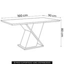 Ver imagem 4 de Mesa de Jantar 6 Lugares 160cm Vidro Canto Reto Valena Nature/off H02 - Mpozenato