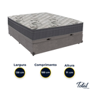 Ver imagem 3 de Cama Box Baú Casal Cinza e Colchão Airtech 100 D33 Ortobom