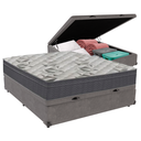 Ver imagem 1 de Cama Box Baú Casal Cinza e Colchão Airtech 100 D33 Ortobom