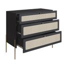 Ver imagem 6 de Cômoda para Quarto 3 Gavetas Oslo Preto/Nero/Dourado