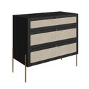 Ver imagem 5 de Cômoda para Quarto 3 Gavetas Oslo Preto/Nero/Dourado