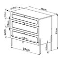 Ver imagem 4 de Cômoda para Quarto 3 Gavetas Oslo Preto/Nero/Dourado