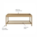 Ver imagem 6 de Mesa de Centro Retangular com Prateleira 93cm Palhinha Pé Madeira Oslo