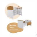 Ver imagem 3 de Berço Mini Cama com Suporte Mosquiteiro Confort Espresso Móveis Branco/Nature