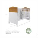 Ver imagem 2 de Berço Mini Cama com Suporte Mosquiteiro Confort Espresso Móveis Branco/Nature
