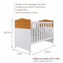 Ver imagem 6 de Berço Mini Cama com Suporte Mosquiteiro Confort Espresso Móveis Branco/Nature