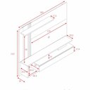 Ver imagem 3 de Painel Ripado para TV até 60 Polegadas 100% MDF 180CMX153CM Espelho Roma Espresso Móveis Branco