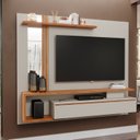 Ver imagem 4 de Painel Ripado para TV até 60 Polegadas 100% MDF 180CMX153CM Espelho Roma Espresso Móveis Branco