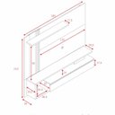 Ver imagem 3 de Painel Ripado para Tv até 60 Polegadas com Espelho 100% MDF Roma Espresso Móveis